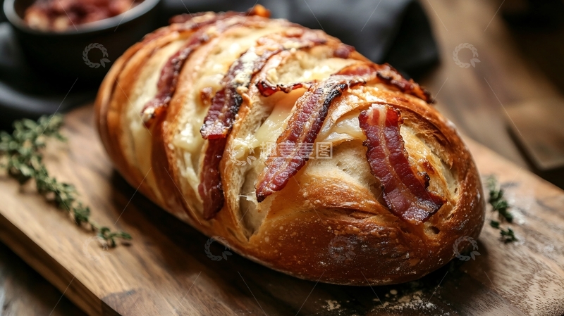 高清大图下载【趣麦麦图】芝士培根包5