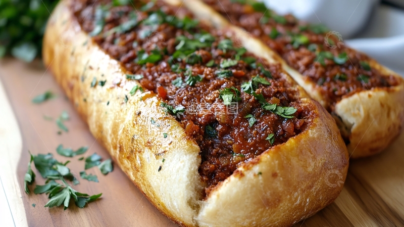 高清大图下载【趣麦麦图】肉酱面法棍1