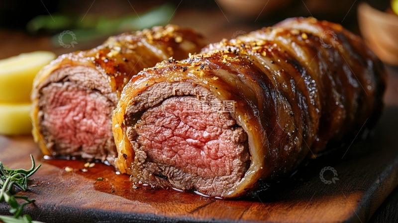 高清大图下载【趣麦麦图】烤牛肋排卷