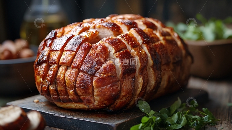 高清大图下载【趣麦麦图】烘烤咸蹄髈