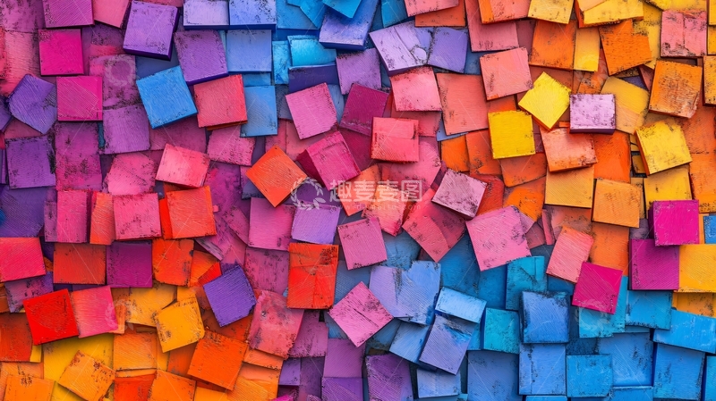 高清大图下载【趣麦麦图】彩色便签墙