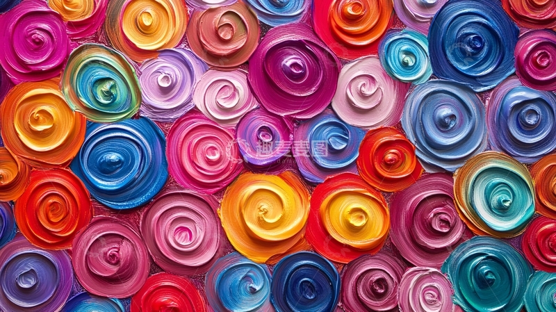 高清大图下载【趣麦麦图】五彩玫瑰墙