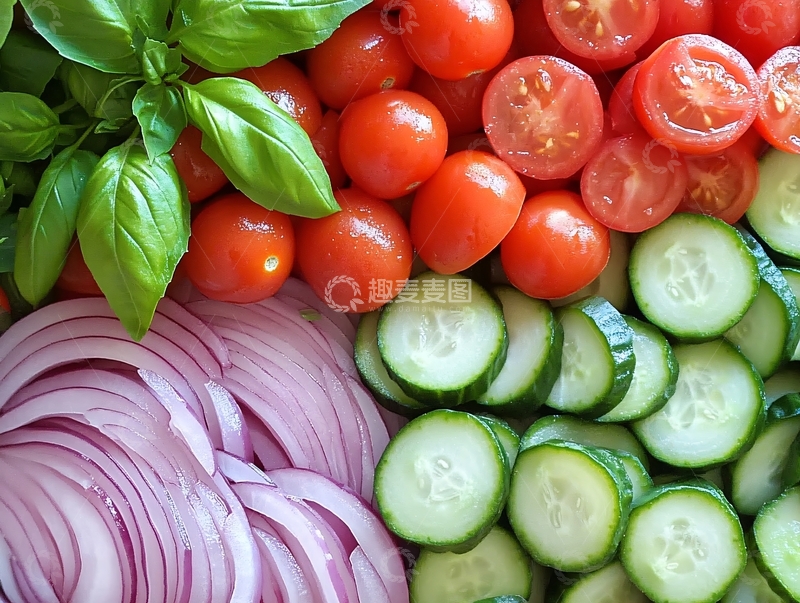 高清大图下载【趣麦麦图】蕃茄洋葱黄瓜胡萝卜