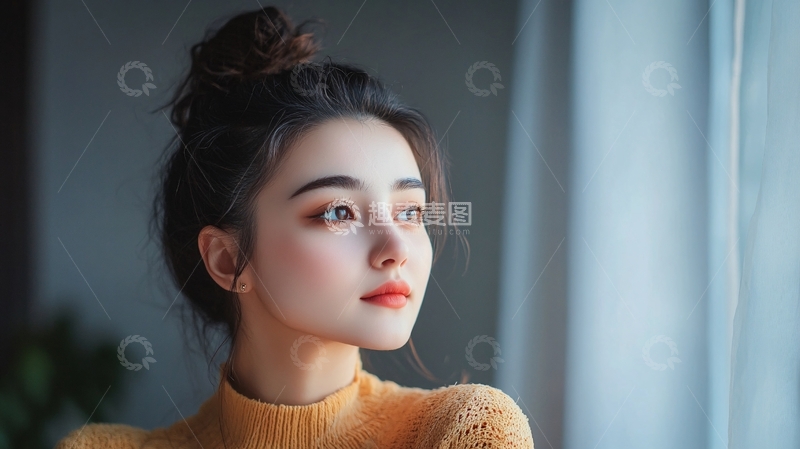 高清大图下载【趣麦麦图】深邃眼神美女