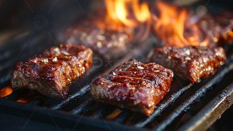 高清大图下载【趣麦麦图】碳烧牛排