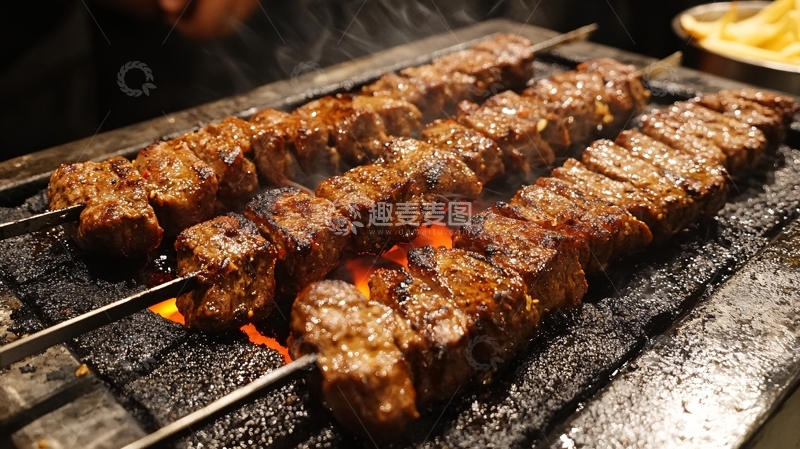 高清大图下载【趣麦麦图】大油边烤面筋氛围