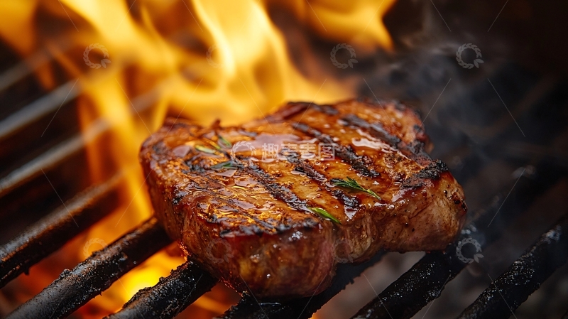 高清大图下载【趣麦麦图】炭烤台塑牛排