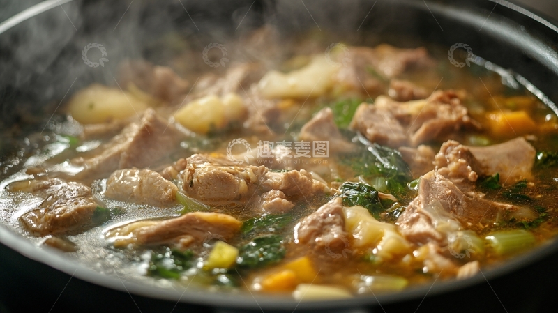 高清大图下载【趣麦麦图】黄焖牛肉特写