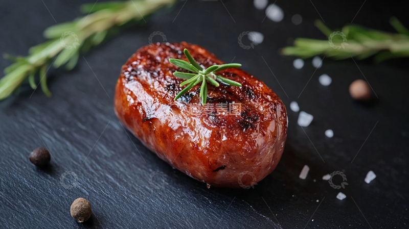 高清大图下载【趣麦麦图】深底上的烤好的里脊肉