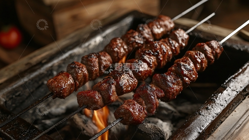 高清大图下载【趣麦麦图】烤串棚拍烤肉大串2