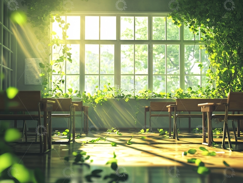高清大图下载【趣麦麦图】教室插画