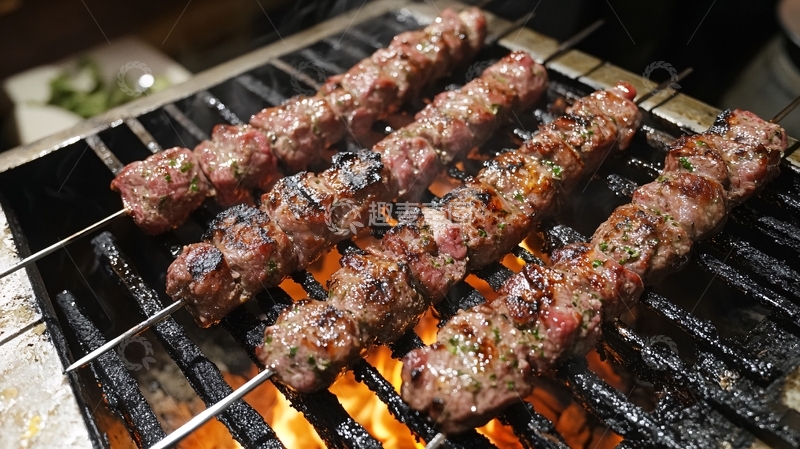 高清大图下载【趣麦麦图】烤鱼丸牛肉串羊肉串儿