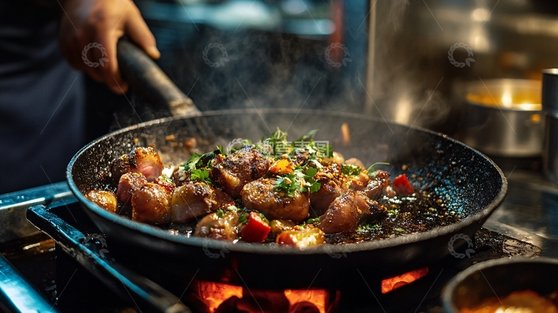 高清大图下载【趣麦麦图】红烧肉烹饪