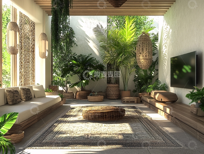 高清大图下载【趣麦麦图】东南亚风格庭院