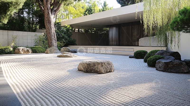 高清大图下载【趣麦麦图】日式枯山水庭院2