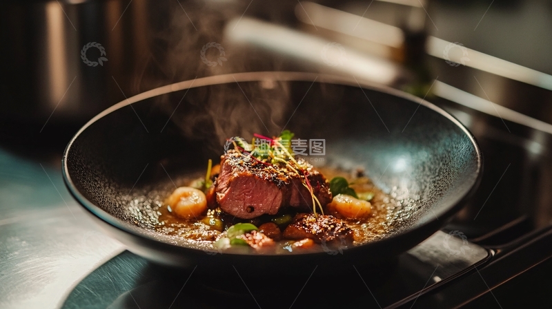 高清大图下载【趣麦麦图】慢煮鹿肉红酒汁