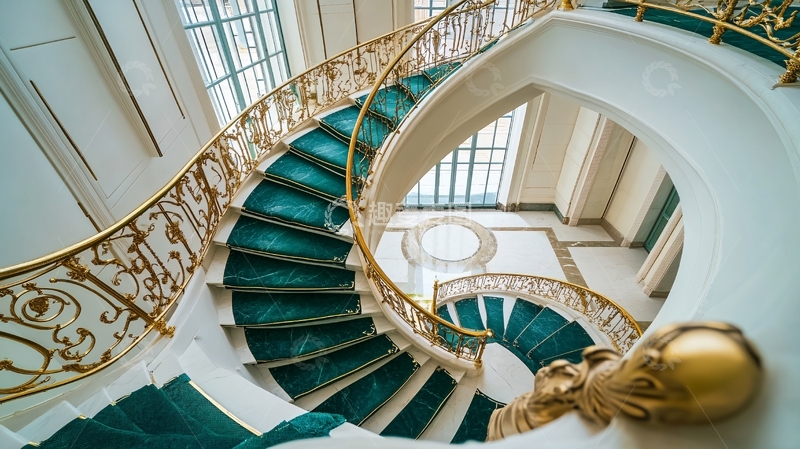 高清大图下载【趣麦麦图】欧式宫殿旋转楼梯1