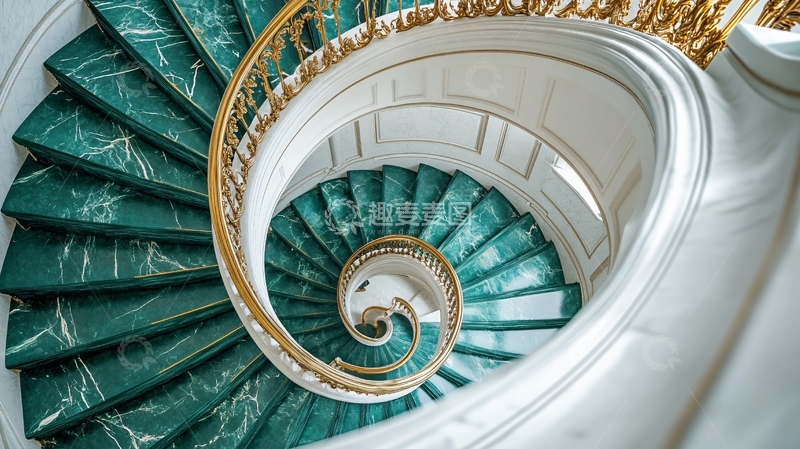 高清大图下载【趣麦麦图】欧式宫殿旋转楼梯