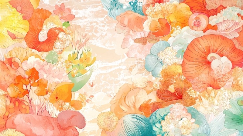 高清大图下载【趣麦麦图】满版火鹤芋花背景