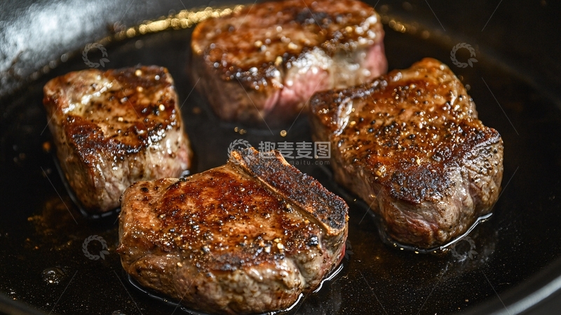 高清大图下载【趣麦麦图】碳烤台塑牛排