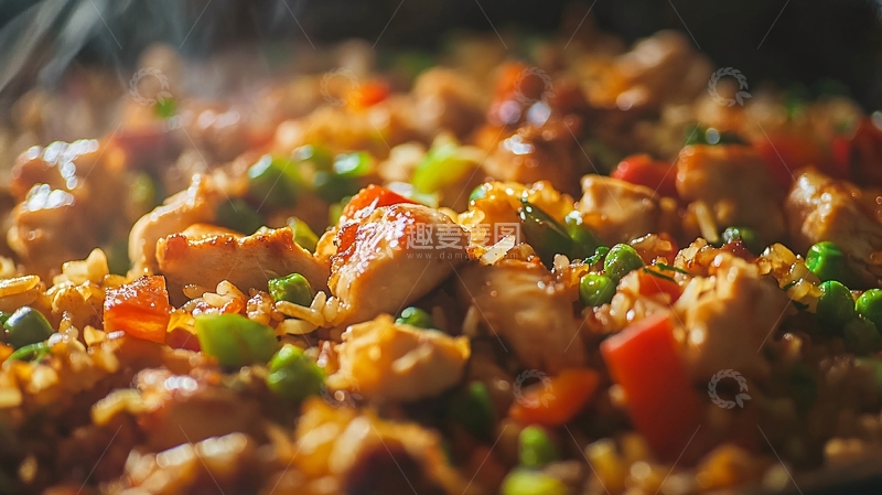 高清大图下载【趣麦麦图】炒鸡焖饭