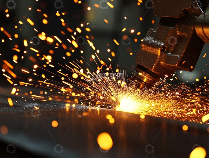 高清大图下载【趣麦麦图】激光切割火花