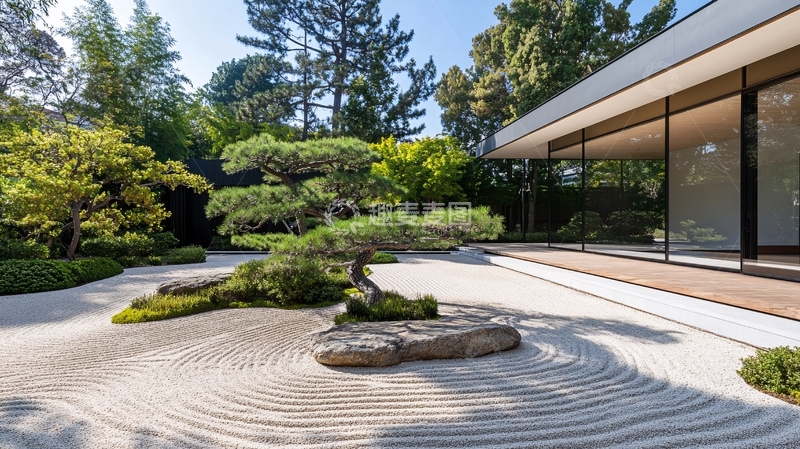 高清大图下载【趣麦麦图】枯山水别墅1