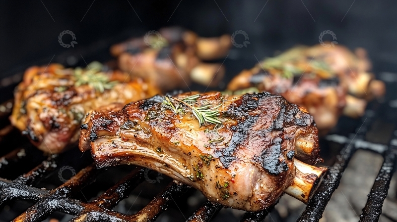 高清大图下载【趣麦麦图】炭烤烤肉烤羊排