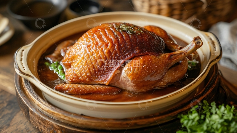 高清大图下载【趣麦麦图】卤鸭肉清汤