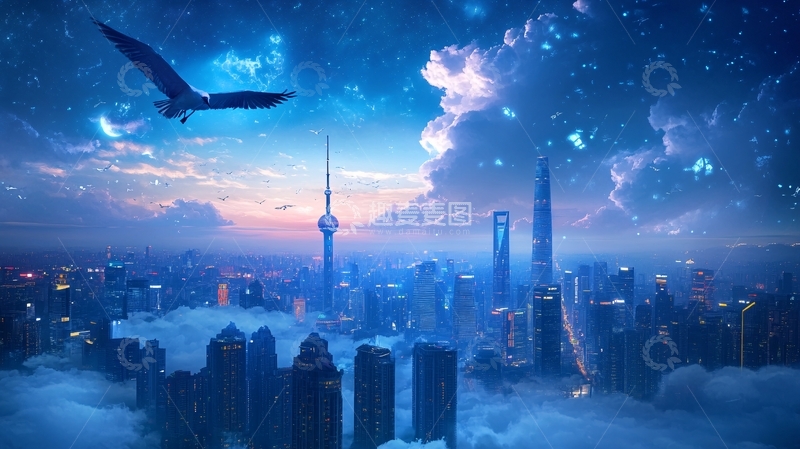 高清大图下载【趣麦麦图】创意夜景合成1