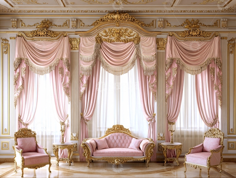 高清大图下载【趣麦麦图】欧式场景窗帘