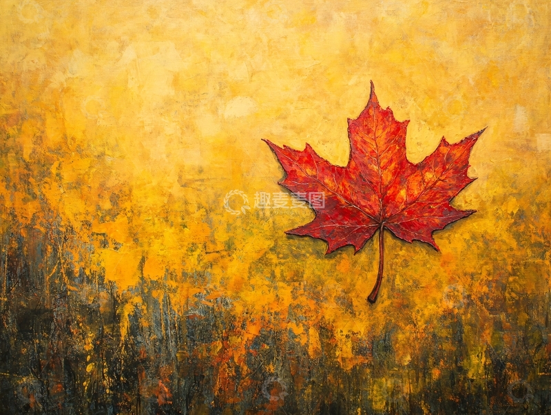高清大图下载【趣麦麦图】枫叶油画
