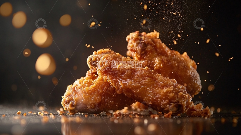高清大图下载【趣麦麦图】黄金炸鸡翅
