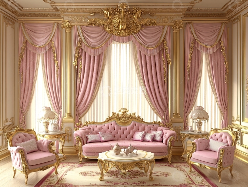 高清大图下载【趣麦麦图】欧式奢华粉色