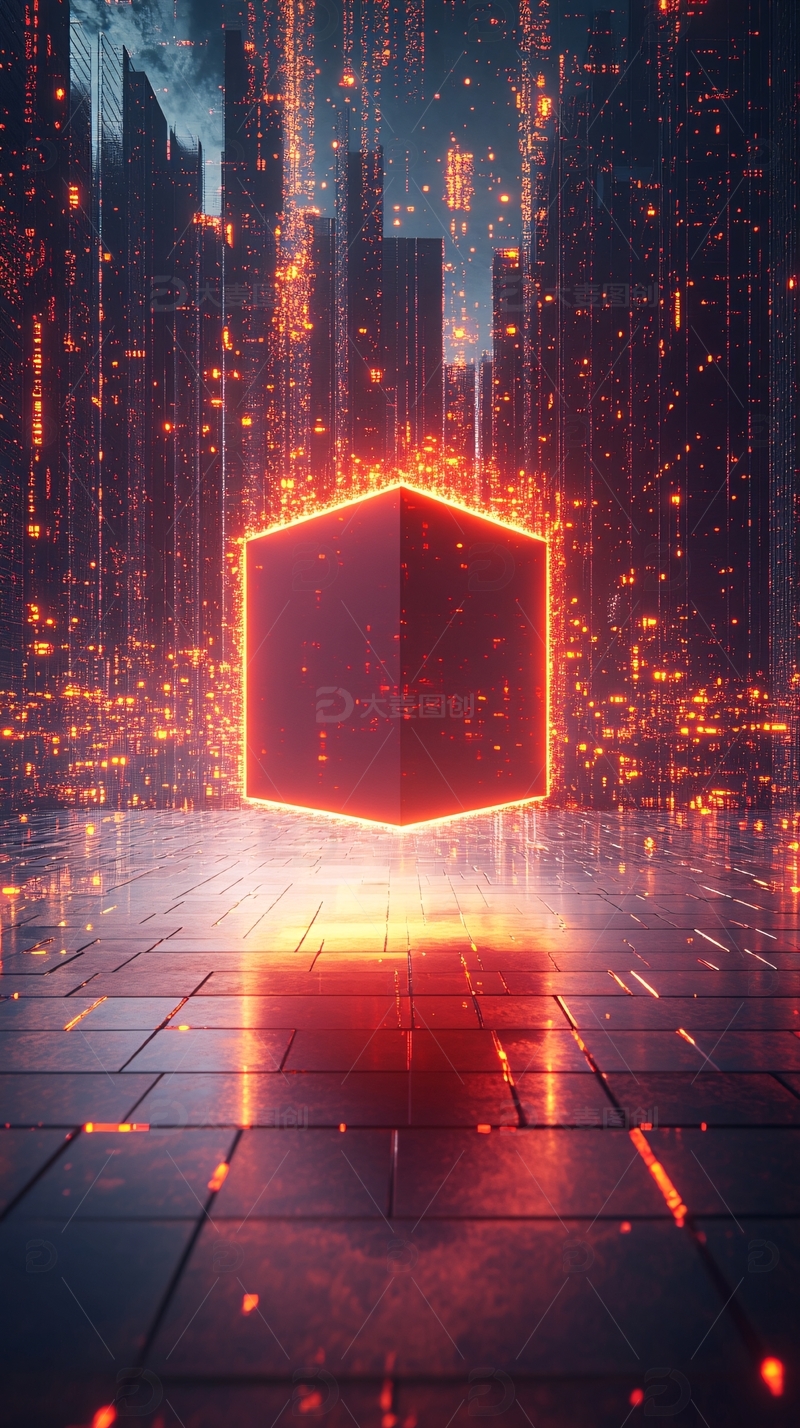 高清大图下载【趣麦麦图】科技风创意背景1