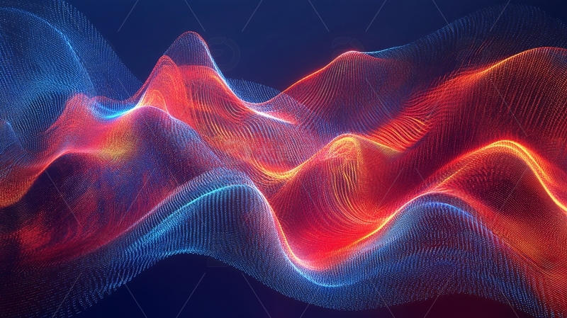 高清大图下载【趣麦麦图】幻彩流体抽象线条背景