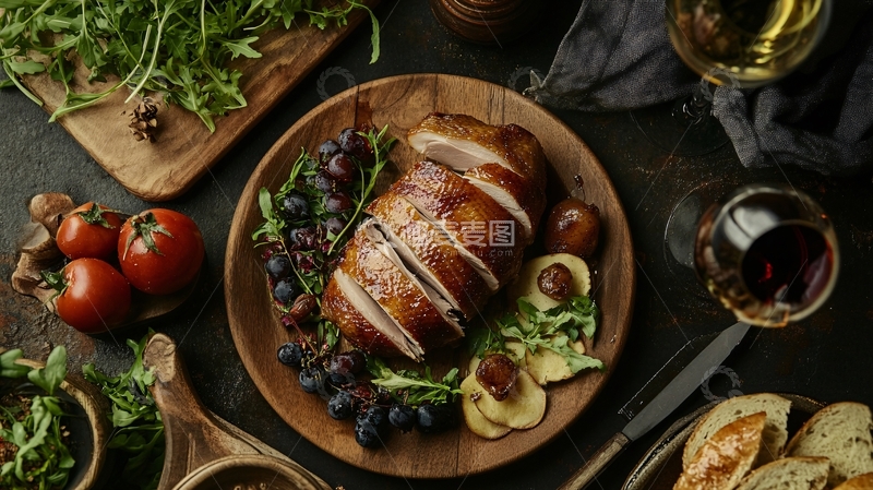 高清大图下载【趣麦麦图】节日火腿