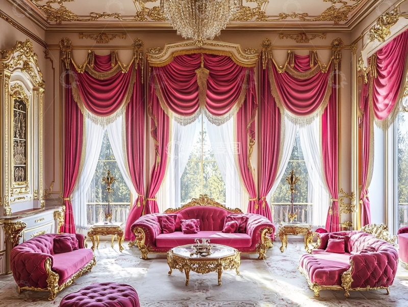 高清大图下载【趣麦麦图】罗浮宫廷客厅
