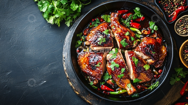 高清大图下载【趣麦麦图】砂锅辣鸭