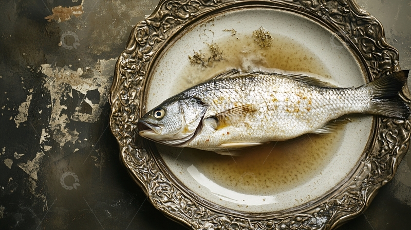 高清大图下载【趣麦麦图】铜盘鲫鱼