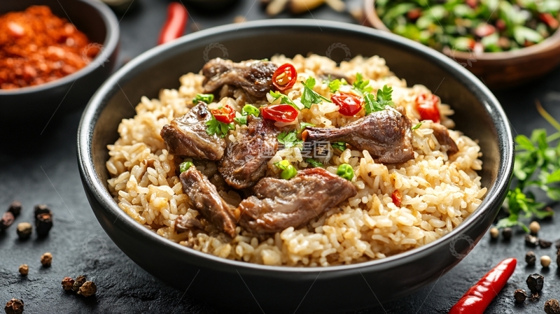 高清大图下载【趣麦麦图】羊排焖饭