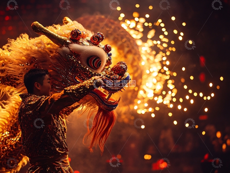 高清大图下载【趣麦麦图】舞龙舞狮舞姿