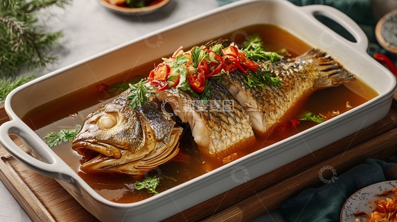 高清大图下载【趣麦麦图】炖鱼场景图