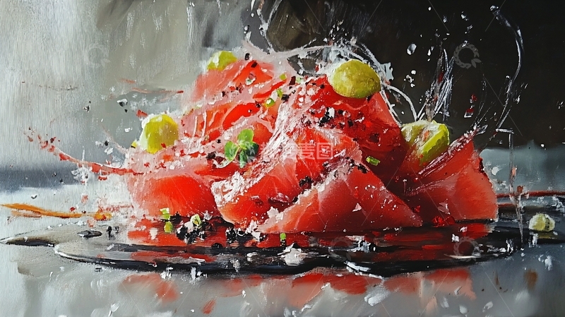 高清大图下载【趣麦麦图】冰镇金枪鱼