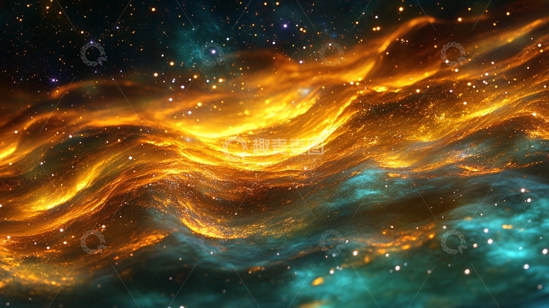 高清大图下载【趣麦麦图】海洋流体画宇宙2