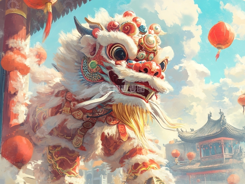 高清大图下载【趣麦麦图】舞龙舞狮壁纸2