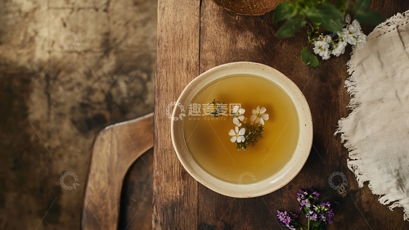 高清大图下载【趣麦麦图】扎蒙花汤