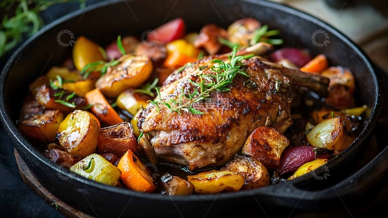 高清大图下载【趣麦麦图】铁锅鹌鹑