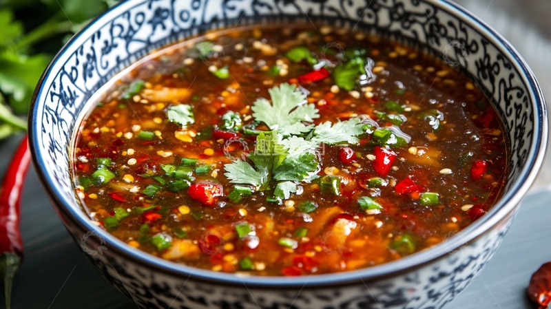 高清大图下载【趣麦麦图】酸辣汤特写