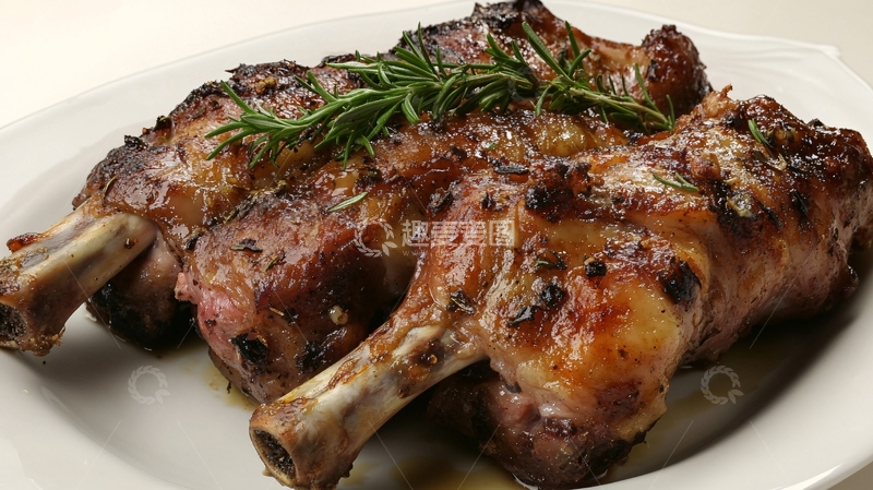 高清大图下载【趣麦麦图】猎人烤兔腿